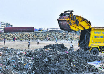 Juhu Beach Area Being Used as a Garbage Dumping and Collection Site