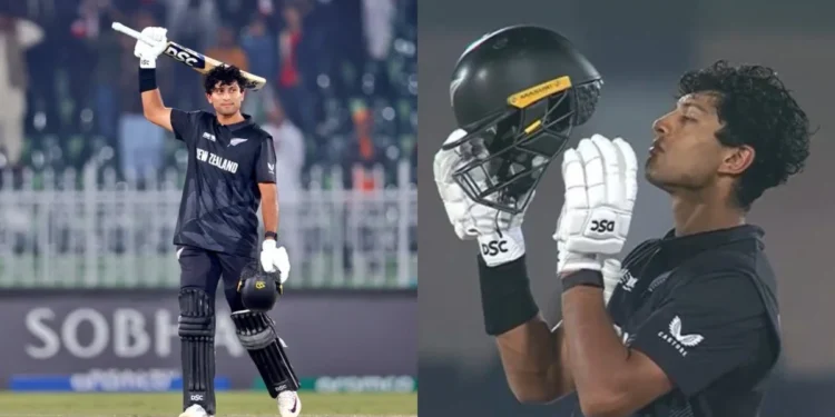 Rachin Ravindra Makes History with Debut World Cup & Champions Trophy Century 2025