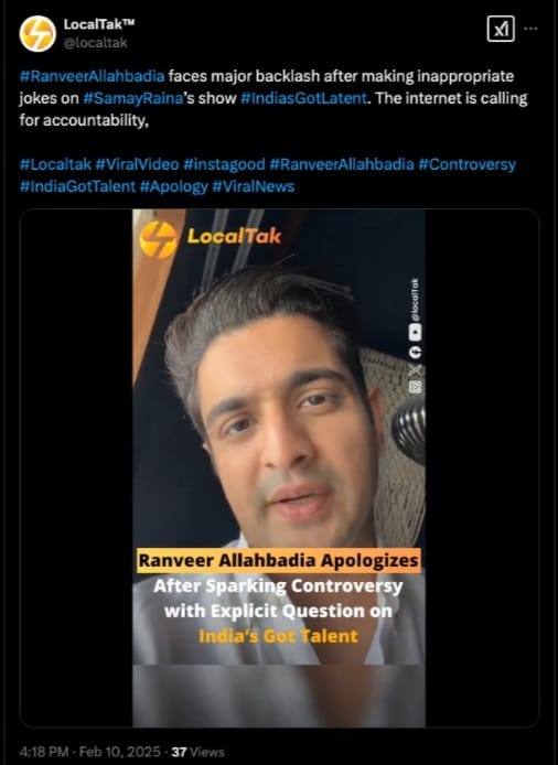 Ranveer Allahbadia Issues Apology Video Following Backlash Over Controversial Question on India's Got Latent
