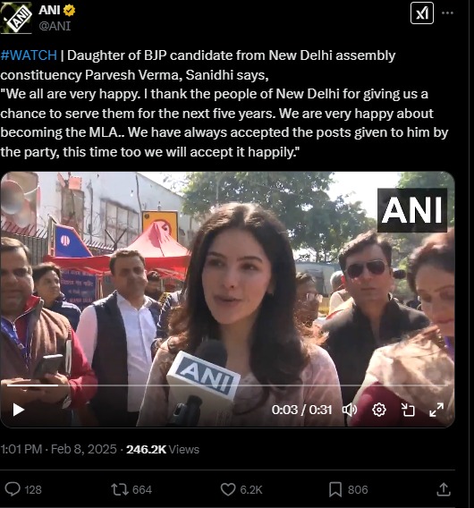 Parvesh Verma's Daughters, Trisha and Sanidhi, Express Gratitude to Voters After His Victory Over Arvind Kejriwal