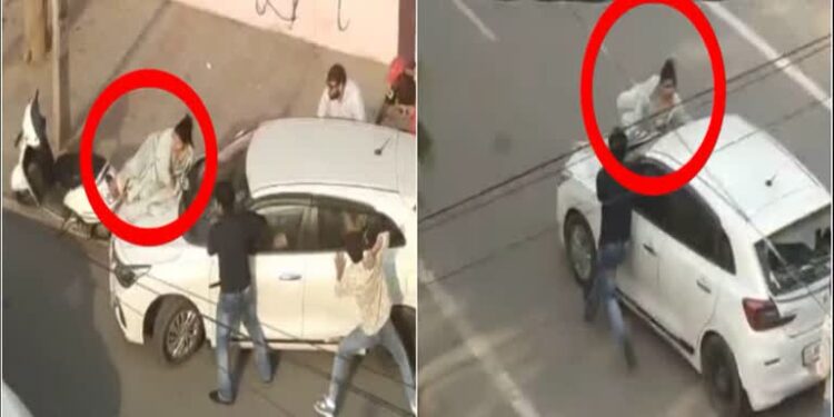 Shocking Incident in Sonipat: Woman Clings to Car Bonnet as Youths Drive for 1 km After Hitting Her