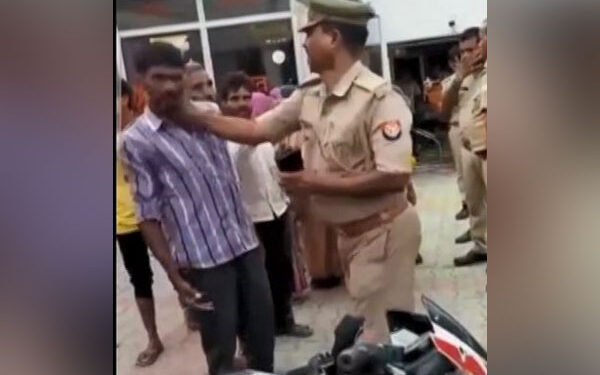 Agra Shocker: Inspector Caught on Camera Slapping Shopkeeper, Sparks Outrage 2025