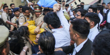 Chaos in Meerut: Over 100 Lawyers Attempt to Assault Couple Accused of Killing Merchant Navy Officer