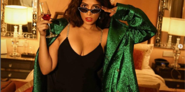 Shama Sikander Slays Summer Style in Chic Black Crop Top and White Skirt 2025