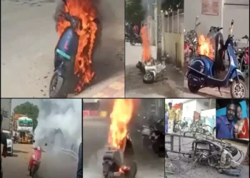 Electric Scooter Catches Fire in Moradabad, Sparks EV Safety Concerns