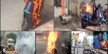 Electric Scooter Catches Fire in Moradabad, Sparks EV Safety Concerns