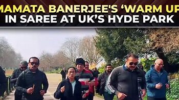 West Bengal CM Jogging in Saree and Slippers at London’s Hyde Park 2025
