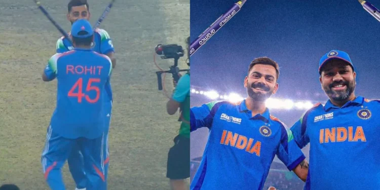 Kohli & Sharma Celebrate Champions Trophy Win with Stump Dandiya Dance