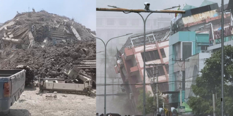 Powerful 7.7 and 6.4 Magnitude Earthquakes Strike Myanmar, Historic Ava Bridge Collapses