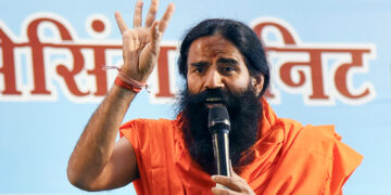 Baba ramdev at inauguration ceremony of patanjali mega food and herbal park