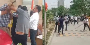 Violent Clash Erupts Between Residents and Security Guards Over Car Sticker at Greater Noida Housing Complex