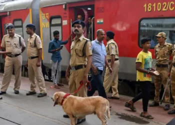 Dog Dragged Along Platform by Moving Rajdhani Express as Owner Tries to Board in Motion 2025