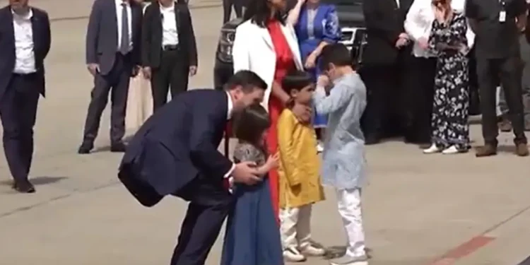 US Vice President JD Vance Arrives in India With Family, Children Dressed in Traditional Indian Attire