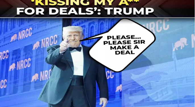 Trump Mocks World Leaders Over Tariff Talks, Says Countries Are “Kissing My A**”