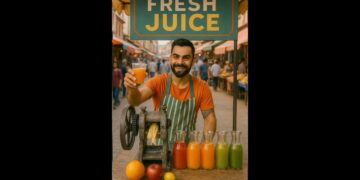 Virat Kohli Turns Juicewala for a Day: “Stress Hatao, Ek Glass Piyo!” Stuns Fans with Sweet Surprise 2025