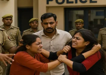 Love Triangle Turns Turbulent: Two Wives Clash Over One Husband Outside Meerut Police Station 2025