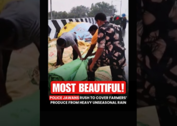 Heroes in Uniform: Jawans Shield Farmers’ Harvest from Rain in Nalgonda 2025