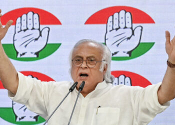 Congress general secretary jairam ramesh addresses a press conference on caste census