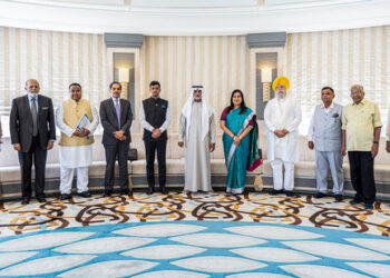 All party delegation led by shrikant shinde during a meeting with sheikh nahyan bin mubarak al nahyan
