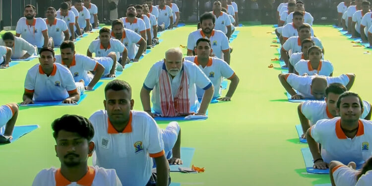PM Modi Leads International Yoga Day 2025 Celebrations in Visakhapatnam