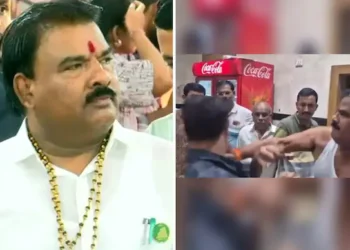 Sena MLA Loses Cool Over Dal, Attacks Canteen Operator 2025