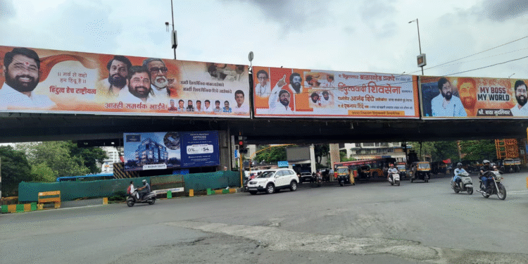 Is Shinde Sena’s poster in Mumbai’s BKC targeted against the BJP? Ahead of local bodies polls, there’s more to them than meets the eye