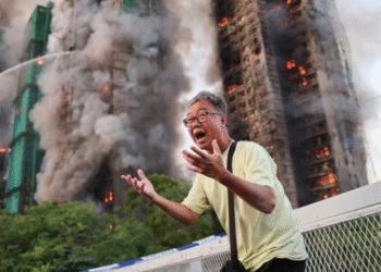 Hong Kong police arrest three on suspicion of manslaughter as apartment fire death toll rises to 44, hundreds missing